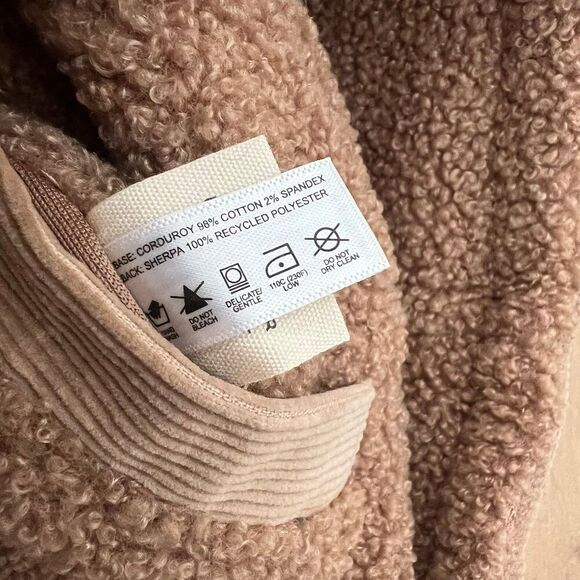 NWT Goumi Kids Champignon Sherpa Corduroy Vest SZ 6-7Y Youth S Reversible Pocket - Picture 3 of 4